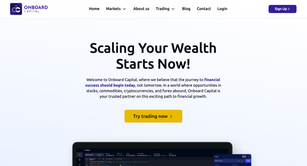 Onboard Capital trading platform